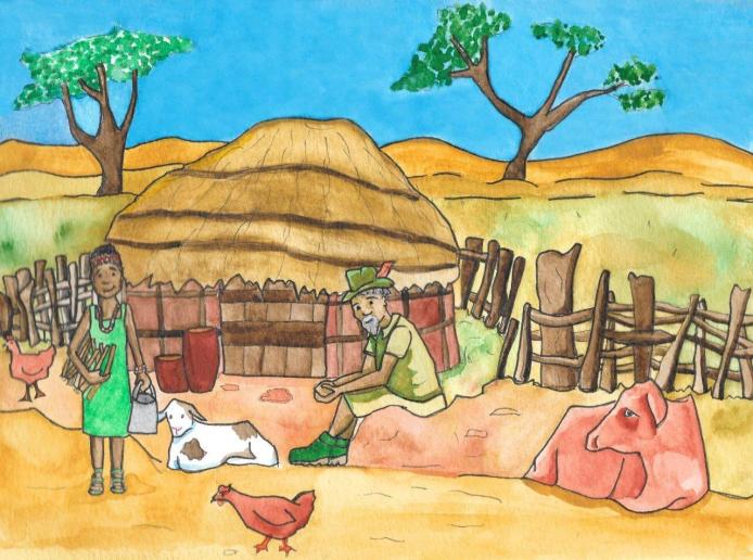 2 Kgabo and Lera at their Kraal - Holly Sellors